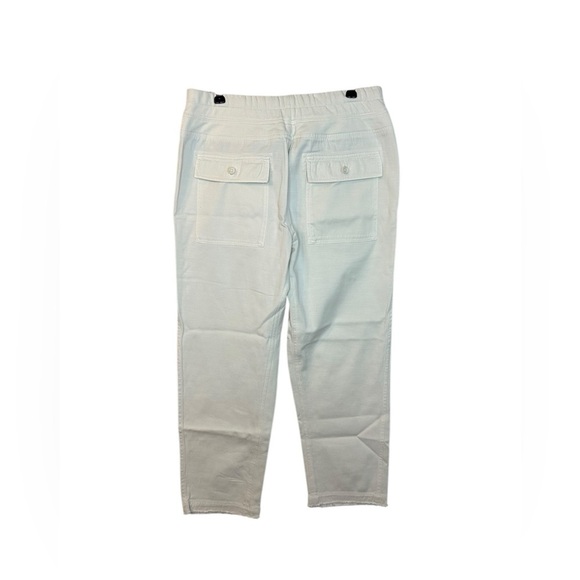 James Perse Alabaster Pigment Ivory Cream Cropped Mixed Media Pant 2 - Picture 6 of 10